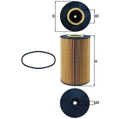 Imagem de MAHLE ORIGINAL OX 426D Filtro de óleo Cartucho filtrante