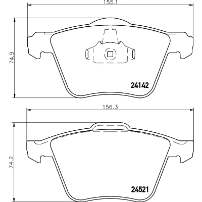 Imagem de HELLA 8DB 355 013 001 Jogo de pastilhas para travão disco não preparado indicador aviso desgaste VOLVO: V60 I, S60 II, II
