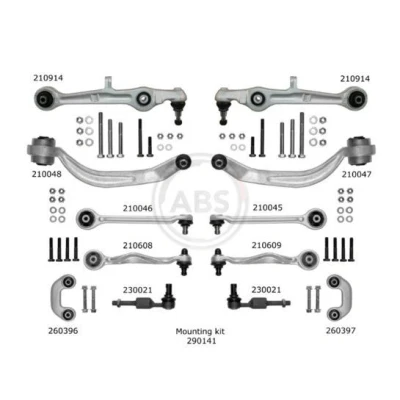 Imagem de A.B.S. SMARTKIT 219901 Jogo de reparação, braço transversal AUDI: A4 B6 Sedan, Avant, B6/B7 Cabrio