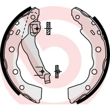 Imagem de BREMBO S 54 515 Maxilas de travão 203 39 com alavanca do mão MITSUBISHI: Carisma Sedan, Space Star