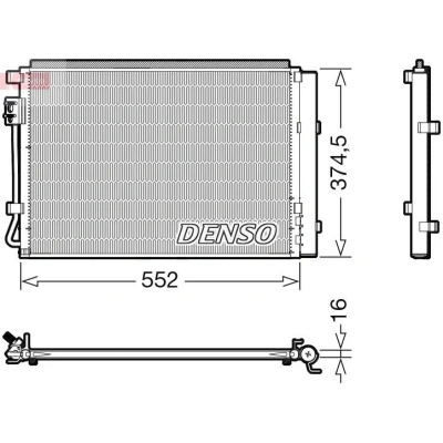 Imagem de DENSO DCN41017 Condensador com secador R 134a