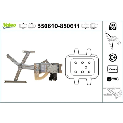 Imagem de Valeo Elevador de vidro à frente, lado esquerdo elétrico com motor função conforto 850610 OPEL: Astra H Hatchback, Caravan