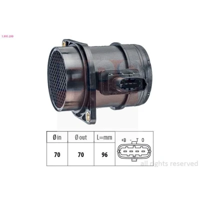 Imagem de EPS 1.991.299 Medidor de massa ar Made in Italy OE Equivalent FIAT: BRAVO 2, Stilo Multi Wagon, Strada Pick up, ALFA ROMEO: 147, MiTo, GT
