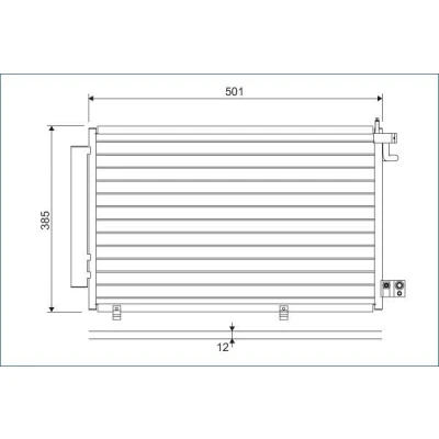 Imagem de VALEO 814294 Condensador sem secador Alumínio 385 R 134a