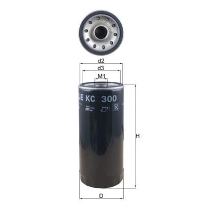 Imagem de MAHLE ORIGINAL KC 300 Filtro de Combustível aparafusado RENAULT TRUCKS: T Serie