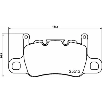 Imagem de BREMBO P 65 037 Jogo de pastilhas para travão disco preparado indicador aviso desgaste sem acessórios PORSCHE: 718 Cayman Coupe