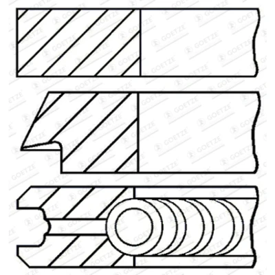 Imagem de GOETZE ENGINE 08 446100 00 Jogo de Anéis do Pistão 84 LKZ Ring BMW: X6, 5 Sedan, X3 endado, norauto, oscaro, mister auto