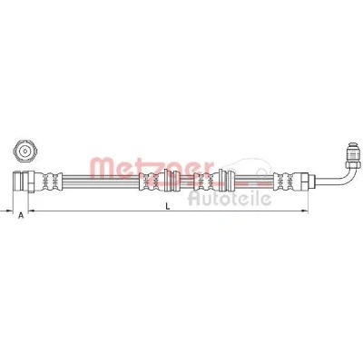 Imagem de METZGER 4111087 Mangueira de Travão 602 AUDI: A3 Sportback
