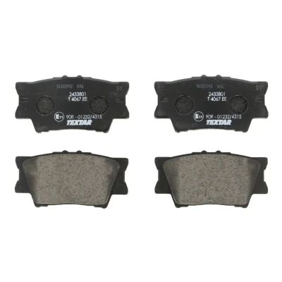 Imagem de TEXTAR 2433801 Jogo de pastilhas para travão disco não preparado indicador aviso desgaste TOYOTA: RAV4 III SUV, Camry VI Sedan