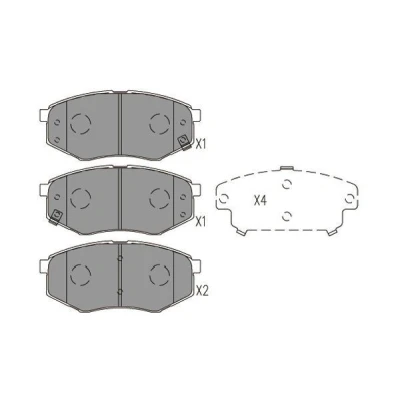 Imagem de KAVO PARTS KBP 4025 Jogo de pastilhas para travão disco com avisador sonoro desgaste KIA: Soul I, HYUNDAI: ix20, SONATA 6