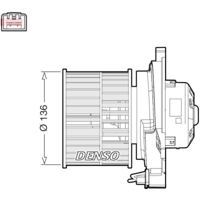 Imagem de DENSO DEA10055 Ventilador do Habitáculo para veículos com volante à direita