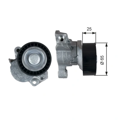 Imagem de GATES T39357 Polia Tensora FleetRunner Micro V Stretch Fit SEAT: Ibiza 4, 4 ST, VOLKSWAGEN: Polo Hatchback