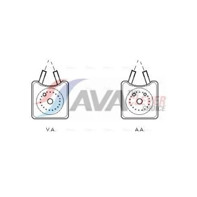 Imagem de AVA COOLING SYSTEMS VN3147 Radiador de Óleo refrigerado a água sem caixa do filtro óleo VOLKSWAGEN: Golf 4, 5, Passat B5 Sedan