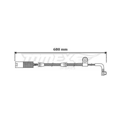 Imagem de TOMEX brakes TX 30 46 Sensor de Desgaste Pastilha Freio BMW: 5 Sedan, Touring, 6 Coupe