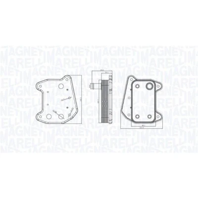 Imagem de MAGNETI MARELLI 350300001800 Radiador de Óleo MERCEDES BENZ: Classe C Sedan, T modell, E JEEP: GRAND CHEROKEE 2