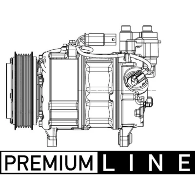 Imagem de MAHLE ORIGINAL ACP 599 000P Compressor 6VS14ec 12V R1234yf, R134a com embraiagem magnética BMW: 2 Active Tourer, X1, MINI: Hatchback