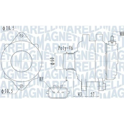 Imagem de Alternador MAGNETI MARELLI 063732122010