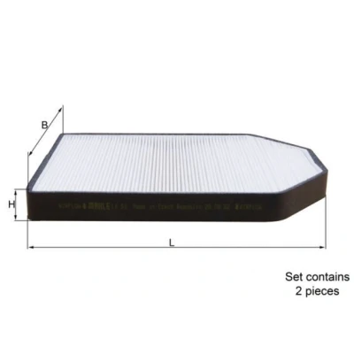 Imagem de MAHLE ORIGINAL LA 51/S Filtro, ar do habitáculo Filtro de partículas 280,0 203 28,0 AUDI: A8 D2