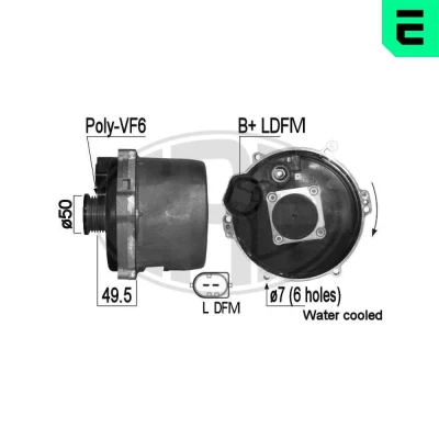 Imagem de ERA 209048A Alternador 14V 150A MERCEDES BENZ: Classe C T modell, E Sedan, Sedan