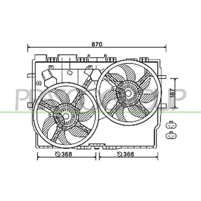 Imagem de PRASCO FT930F001 Ventilador de Radiador 368 FIAT: Ducato III Camião plataforma / Chassis, Van
