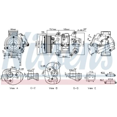 Imagem de NISSENS 891069 Compressor 6SEU14C 12 PAG 46 YF R 134a