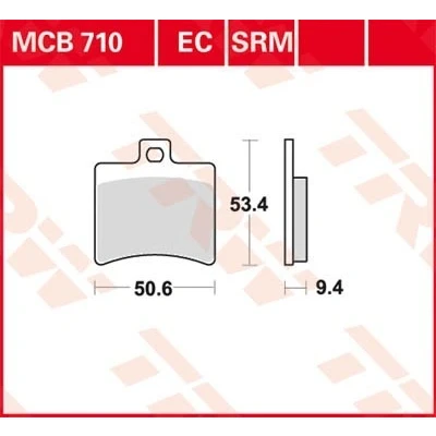 Imagem de TRW Organic Low Budget MCB710EC Jogo de pastilhas para travão disco