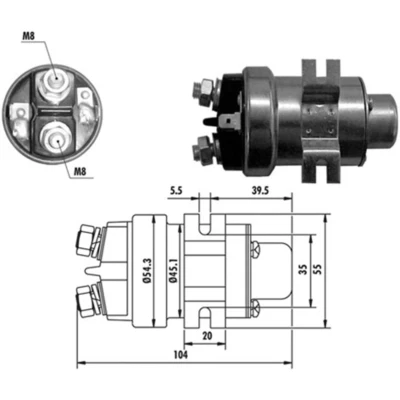Imagem de Interruptor de solenoide, motor arranque MAGNETI MARELLI 940113050018