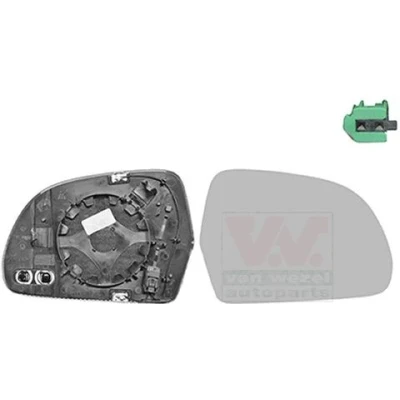 Imagem de VAN WEZEL 0334866U Vidro Espelho à direita AUDI: A4 B8 Avant, A3 Hatchback, A5 Sportback, SKODA: Octavia 2 Combi, II Hatchback
