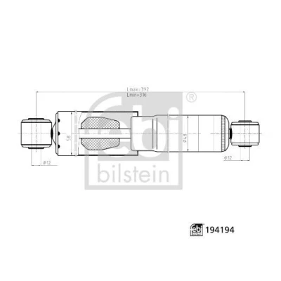Imagem de FEBI BILSTEIN 194194 Amortecedor Eixo traseiro direito, esquerdo Pressão do gás 392mm 316mm Tubo simples telescópico