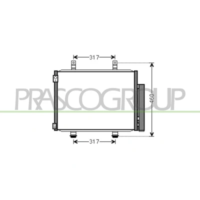 Imagem de PRASCO SZ036C001 Condensador com secador 15mm 10mm Alumínio 510mm R134a SUZUKI: Swift IV Hatchback (FZ, NZ) 1.2, 1.2 4x4, 1.3 DDiS, 1.6 2010