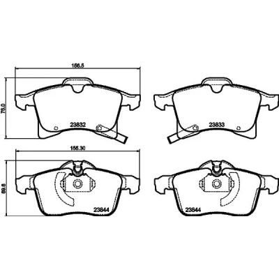 Imagem de HELLA 8DB 355 009 221 Jogo de pastilhas para travão disco com avisador sonoro desgaste OPEL: Astra H Hatchback, Corsa D Hatchback