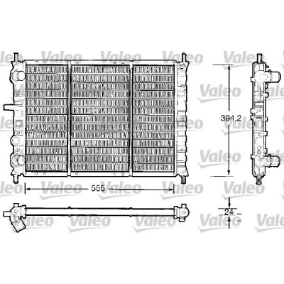 Imagem de VALEO 732504 Radiador, arrefecimento do motor Cobre 555 394 24