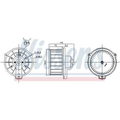 Imagem de NISSENS 87615 Ventilador do Habitáculo sem regulador integrado