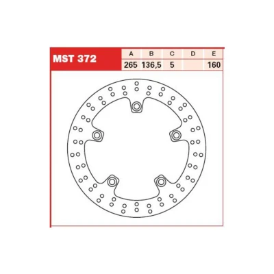 Imagem de TRW MST372 Disco de travão 265 5