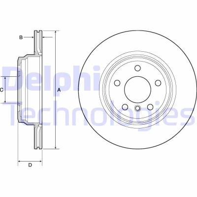 Imagem de DELPHI BG4665C Disco de travão 330 20 5 ventilado revestido alto carbono sem o rolamento da roda, anel sensor do ABS BMW: 3 Touring, Sedan