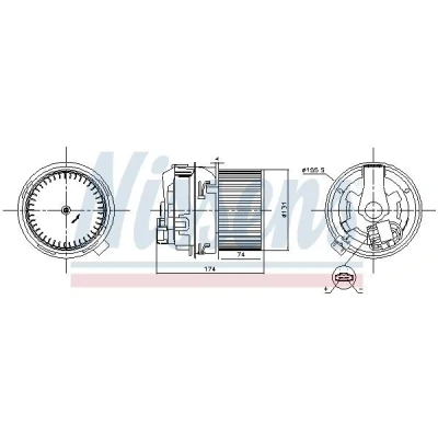 Imagem de NISSENS 87591 Ventilador do Habitáculo sem regulador integrado