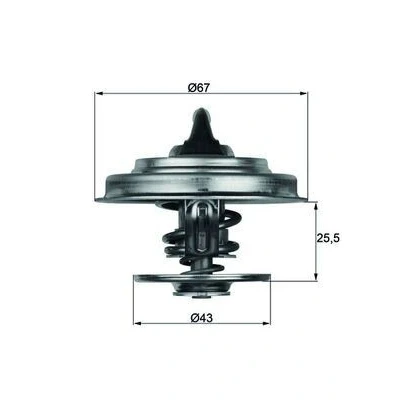 Imagem de MAHLE ORIGINAL TX 18 60D Termóstato, líquido de refrigeração 60 67 com junta MERCEDES BENZ: T2/L Van / Carrinha