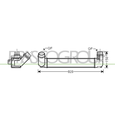 Imagem de PRASCO RN424N002 Intercooler com acoplamentos rápidos RENAULT: MEGANE 3 Grandtour,