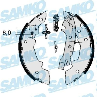 Imagem de SAMKO 84320 Maxilas de travão 180mm 32mm com alavanca do mão RENAULT: 4 Carrinha, PEUGEOT: 104 Hatchback, CITROËN: Visa Hatchback