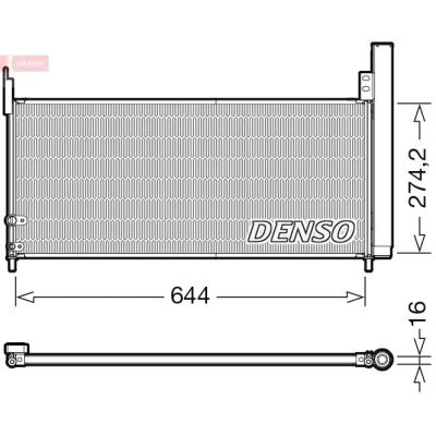 Imagem de DENSO DCN50116 Condensador com secador R 134a