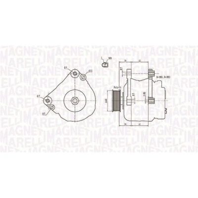Imagem de MAGNETI MARELLI 063731402010 Alternador 12V 90A VOLKSWAGEN: Transporter 4 Bus, LT 28 46 2 Kasten,