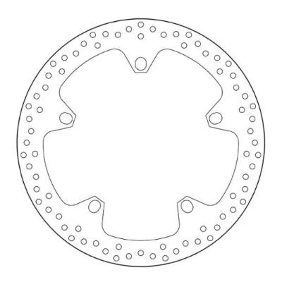 Imagem de BREMBO Disco de travão à frente 320mm 5mm 5 perfurado 68B407D7 Discos