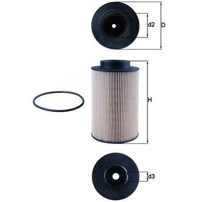 Imagem de MAHLE ORIGINAL KX 191/1D Filtro de Combustível Cartucho filtrante