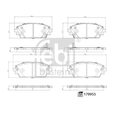 Imagem de FEBI BILSTEIN 179955 Jogo de pastilhas para travão disco MAZDA: 3 Hatchback