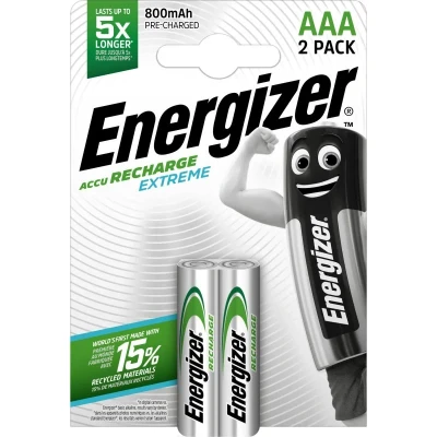 Imagem de Energizer Extreme Pilhas Recarregáveis 800mAh AAA HR03 2 Unidades