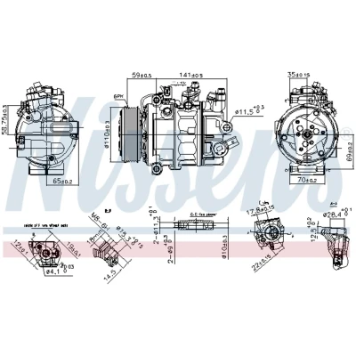 Imagem de Compressor, ar condicionado NISSENS 890755