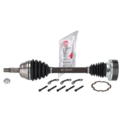 Imagem de FEBI BILSTEIN 193602 Veio de transmissão Eixo dianteiro, lado esquerdo com porca SEAT: Ibiza 2, VOLKSWAGEN: GOLF 2