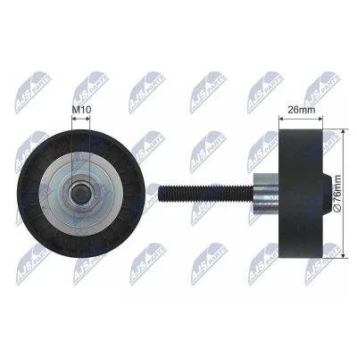 Imagem de NTY RNK VW 002 Polia de desvio/de guia, correia trapezoidal 76mm