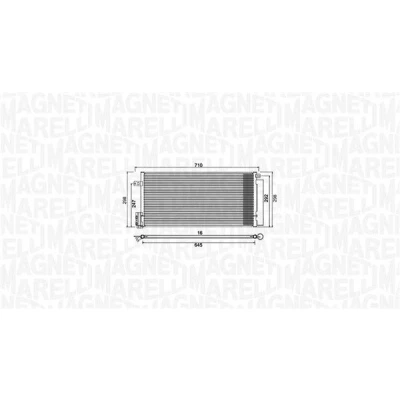 Imagem de MAGNETI MARELLI 350203882000 Condensador com secador 645x298x16 298mm 645mm 16mm FIAT: BRAVO 2, Punto Evo Hatchback, ALFA ROMEO: Giulietta Hatchback