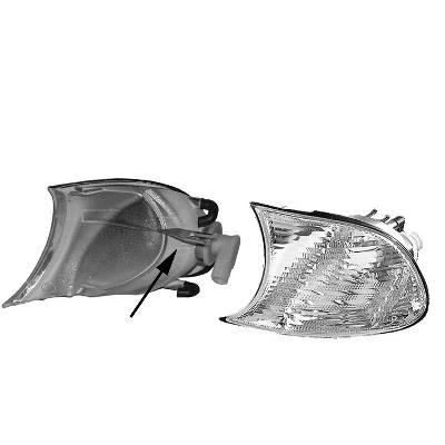 Imagem de VAN WEZEL 0654905 Intermitente branco à frente, lado esquerdo com porta lâmpadas BMW: 3 Coupe, Cabrio